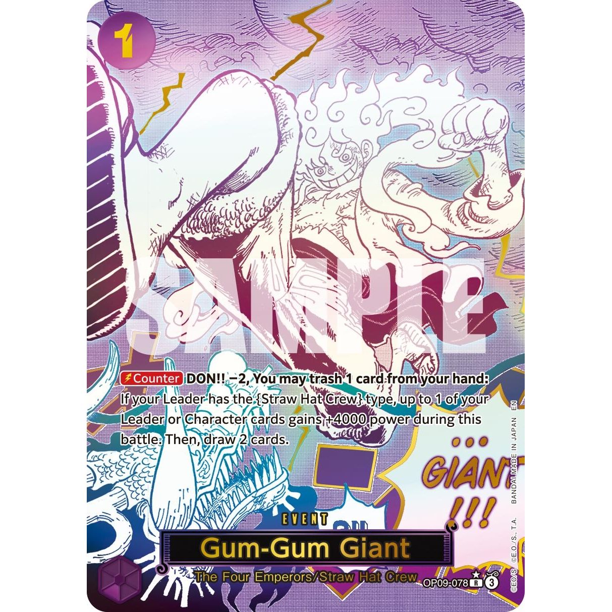 Image for Gum-Gum Giant (Manga) (OP09-078) (PRB-02) - One Piece Card Game