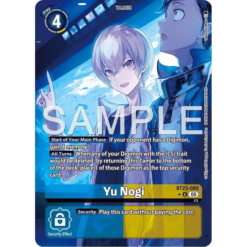Image for Yu Nogi (Alternate Art) (BT23-080 U) (BT-23) - Digimon Card Game