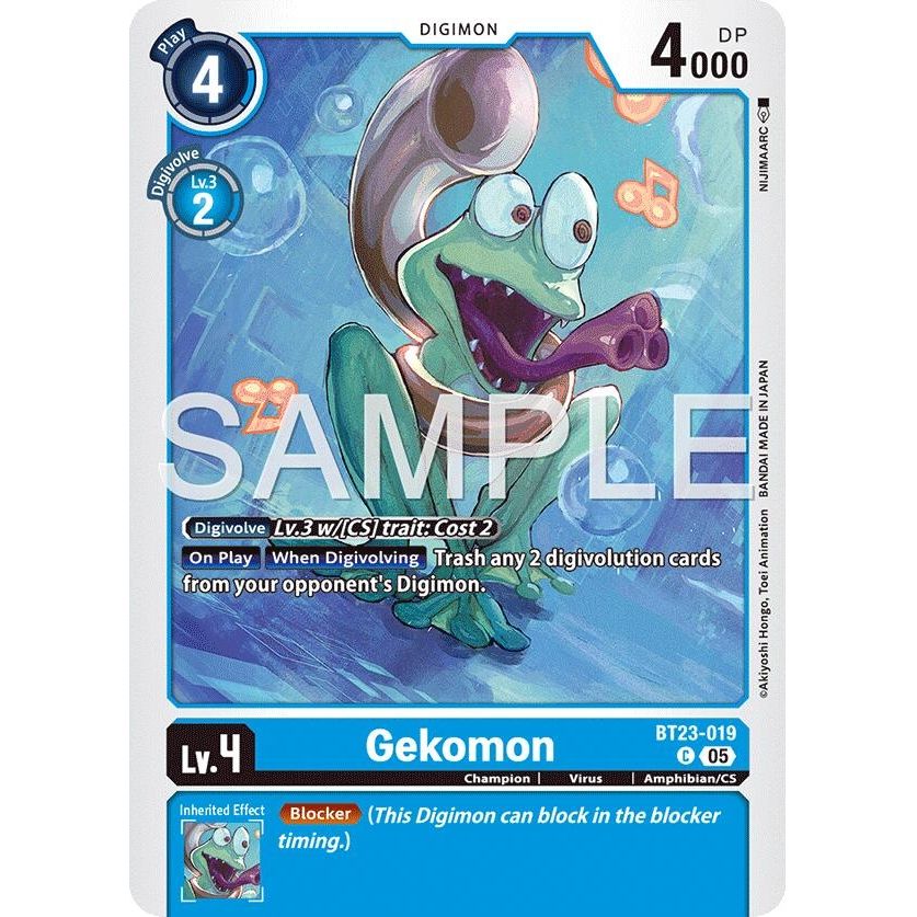 Image for Gekomon (BT23-019 C) (BT-23) - Digimon Card Game