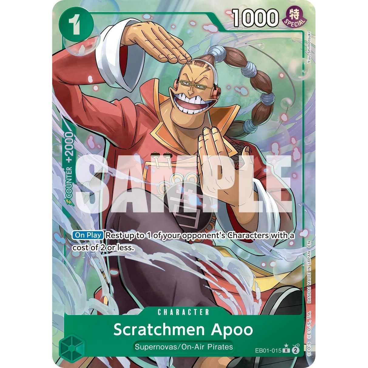 Image for Scratchmen Apoo - EB01-015 (Alternate Art) (EB01-015) (PRB-02) - One Piece Card Game
