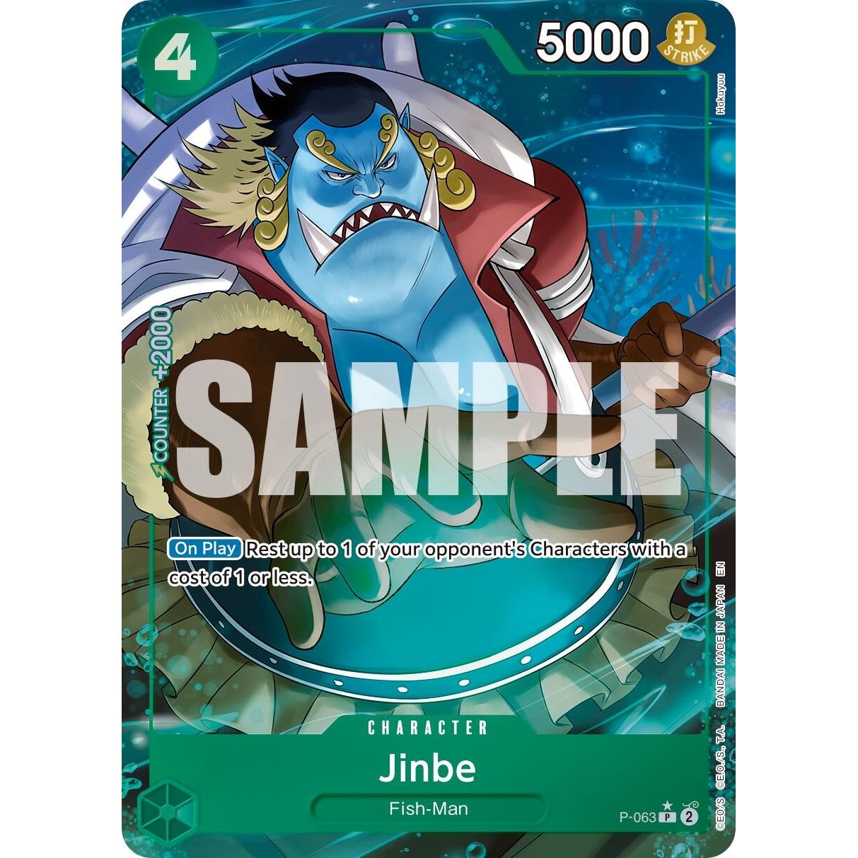 Image for Jinbe - P-063 (Alternate Art) (P-063) (PRB-02) - One Piece Card Game