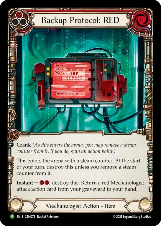 Image for Backup Protocol: RED (GEM073) (GEM) - Flesh and Blood TCG