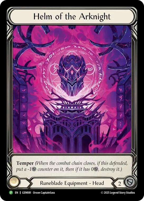 Image for Helm of the Arknight (GEM081) (GEM) - Flesh and Blood TCG