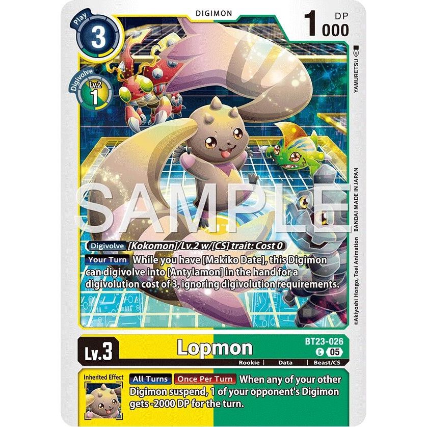 Image for Lopmon (BT23-026 C) (BT-23) - Digimon Card Game