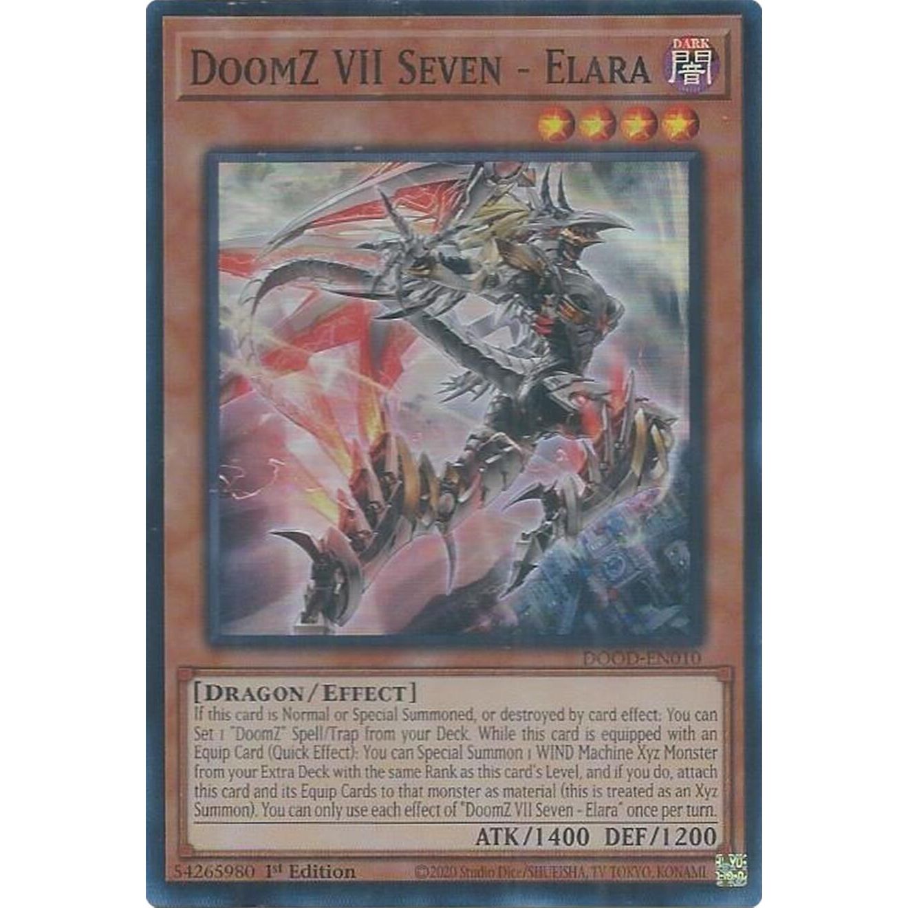 Image for DoomZ VII Seven - Elara (DOOD-EN010) (DOOD) - YuGiOh