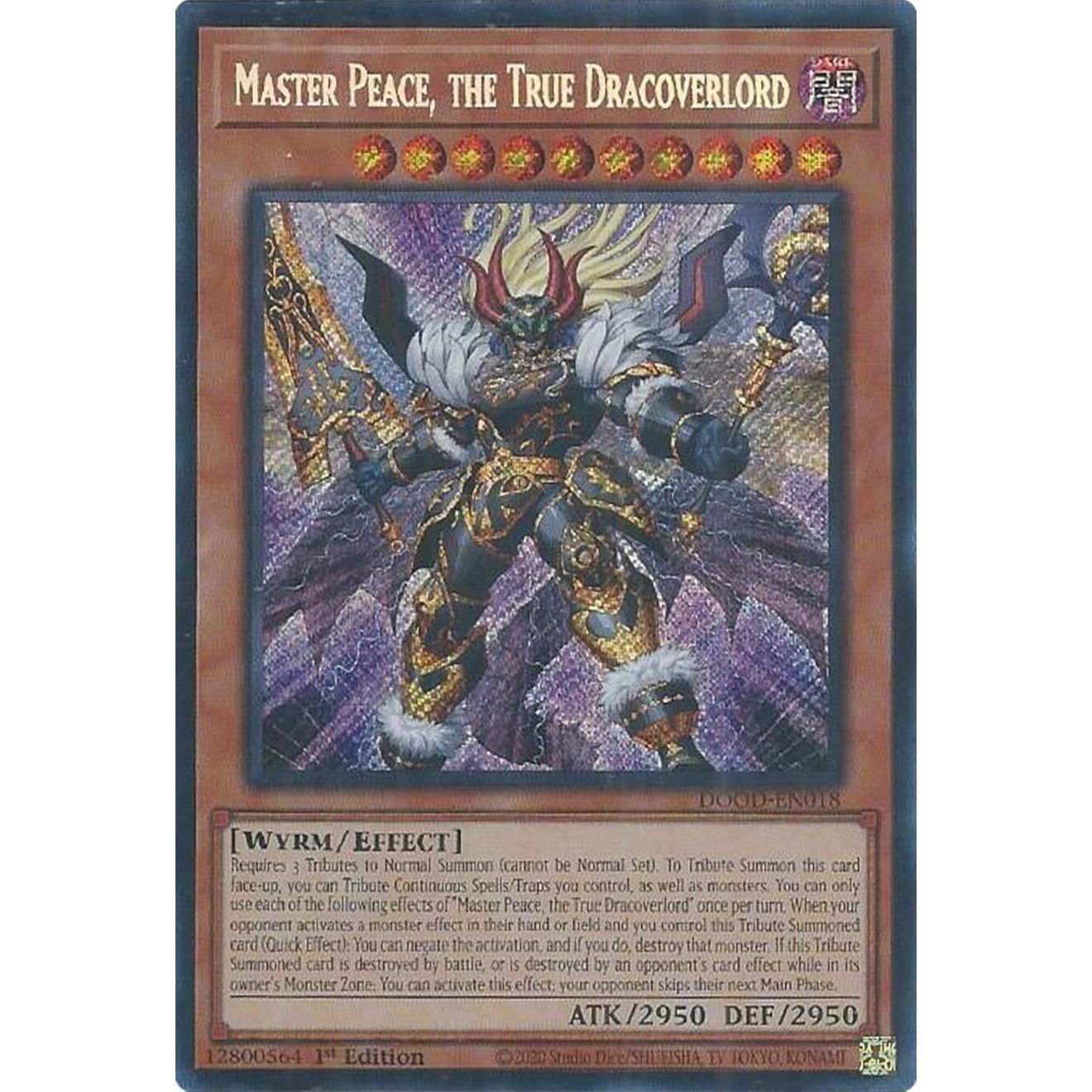 Image for Master Peace, the True Dracoverlord (DOOD-EN018) (DOOD) - YuGiOh