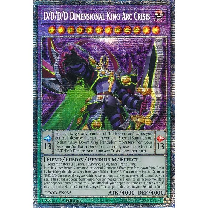 Image for D/D/D/D Dimensional King Arc Crisis (Starlight Rare) (DOOD-EN035) (DOOD) - YuGiOh