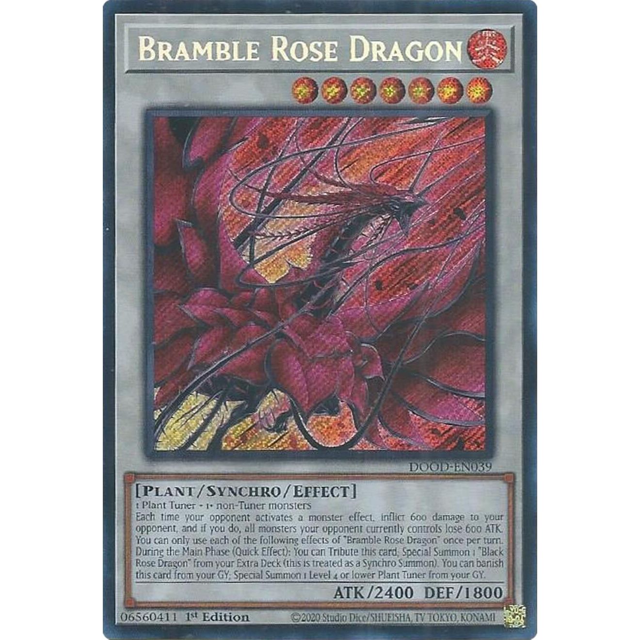 Image for Bramble Rose Dragon (DOOD-EN039) (DOOD) - YuGiOh