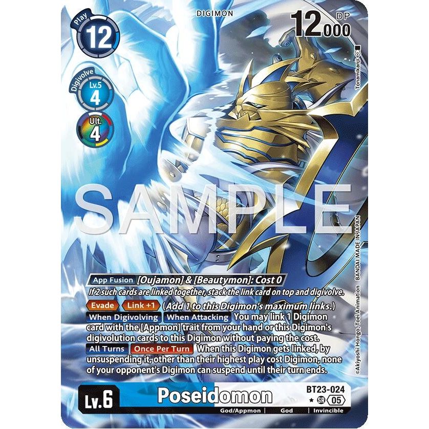Image for Poseidomon (Alternate Art) (BT23-024 SR) (BT-23) - Digimon Card Game