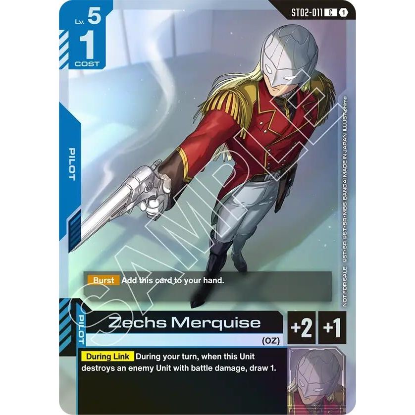 Image for Zechs Merquise (Championship Participation Pack 01) (ST02-011) (GCG-PR) - Gundam Card Game