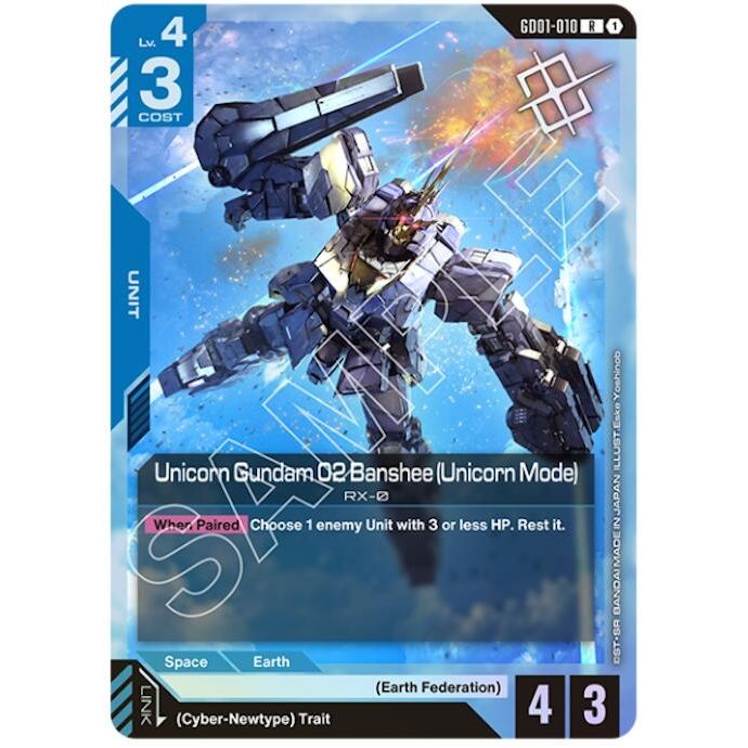 Image for Unicorn Gundam 02 Banshee (Unicorn Mode) (Judge Pack 01) (GD01-010) (GCG-PR) - Gundam Card Game