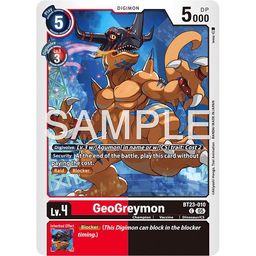 Image for GeoGreymon (BT23-010 C) (BT-23) - Digimon Card Game