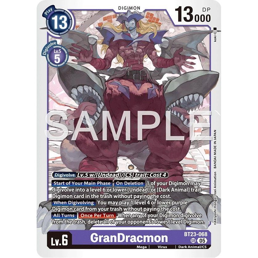 Image for GranDracmon (BT23-068 SR) (BT-23) - Digimon Card Game