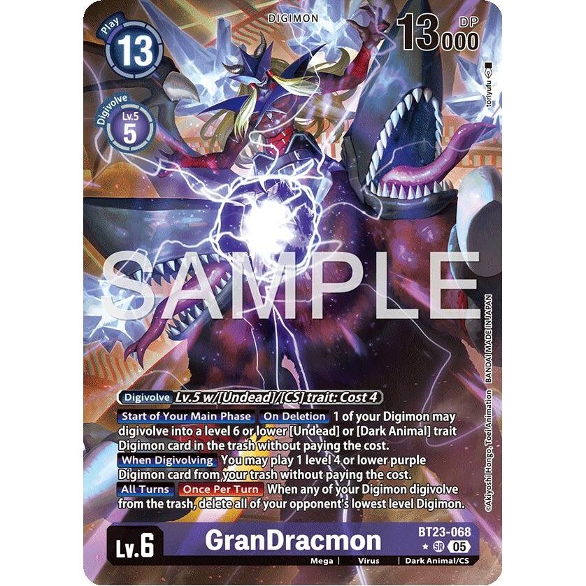 Image for GranDracmon (Alternate Art) (BT23-068 SR) (BT-23) - Digimon Card Game