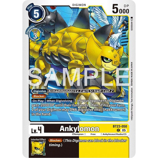 Image for Ankylomon (BT23-050 C) (BT-23) - Digimon Card Game