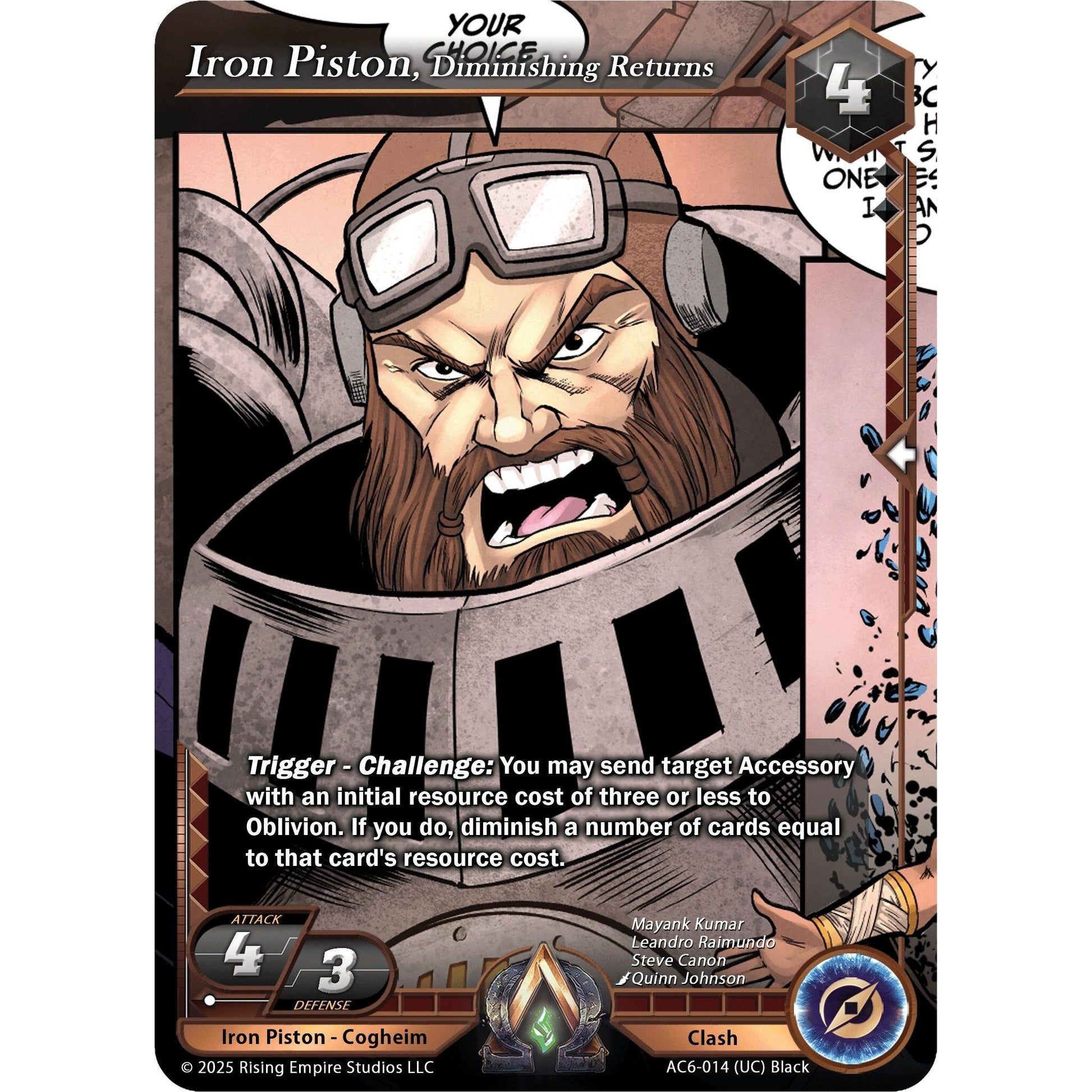 Image for Iron Piston, Diminishing Returns (AC6-014) (AC06) - Alpha Clash