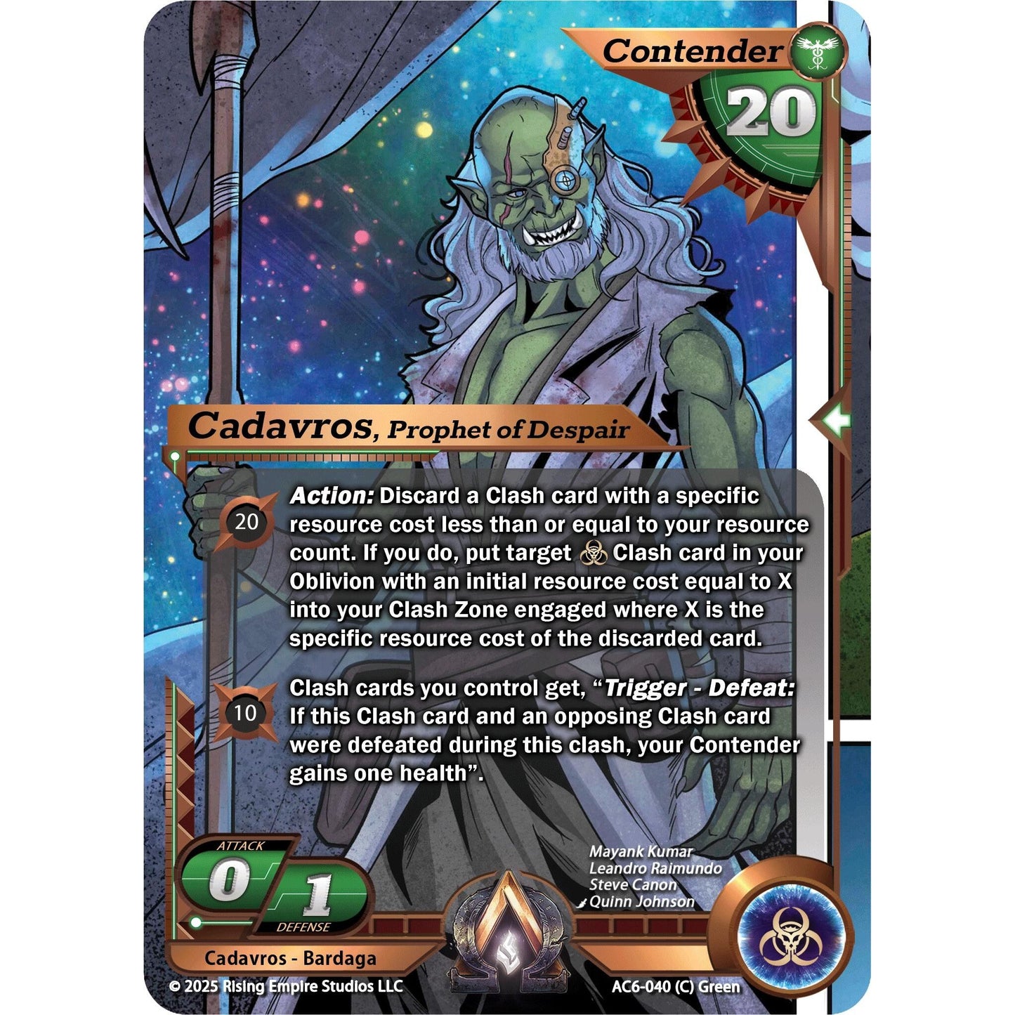 Image for Cadavros, Prophet of Despair (AC6-040) (AC06) - Alpha Clash