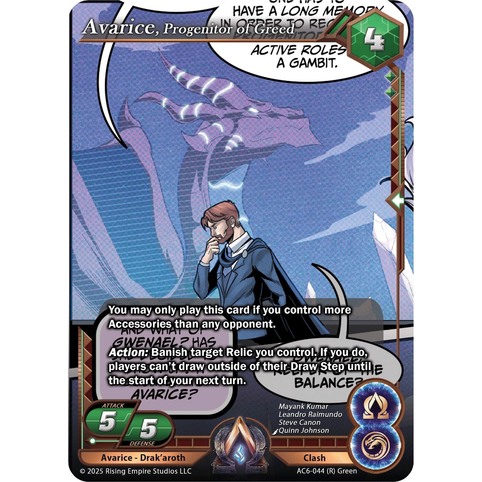 Image for Avarice, Progenitor of Greed (AC6-044) (AC06) - Alpha Clash
