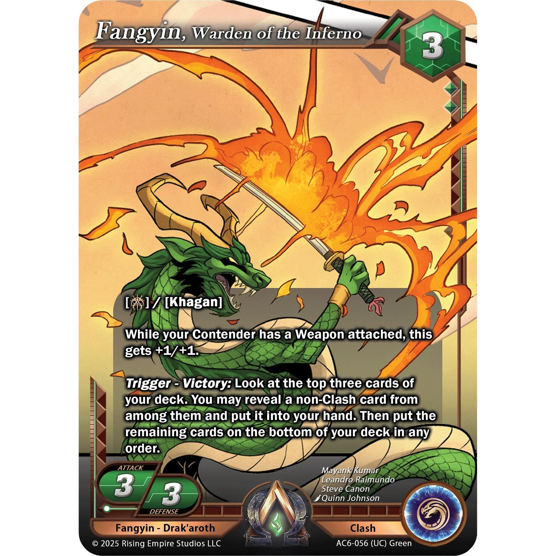 Image for Fangyin, Warden of the Inferno (AC6-056) (AC06) - Alpha Clash