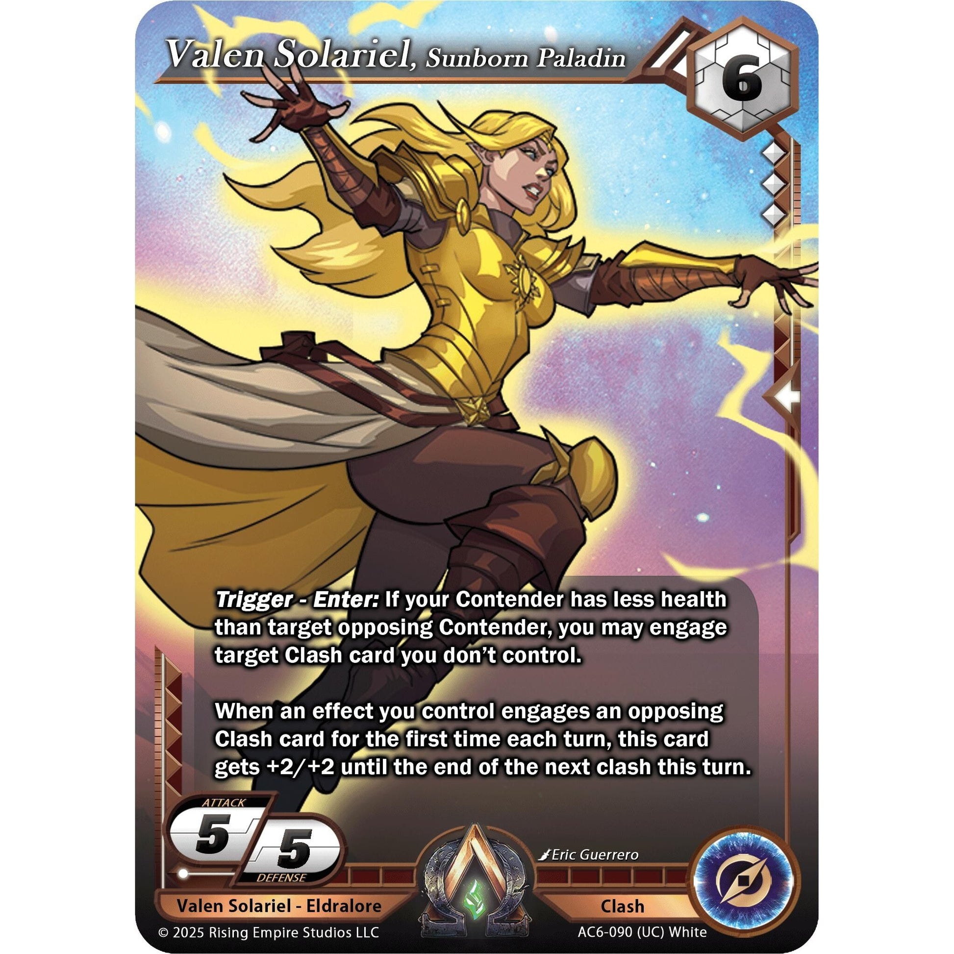 Image for Valen Solariel, Sunborn Paladin (AC6-090) (AC06) - Alpha Clash