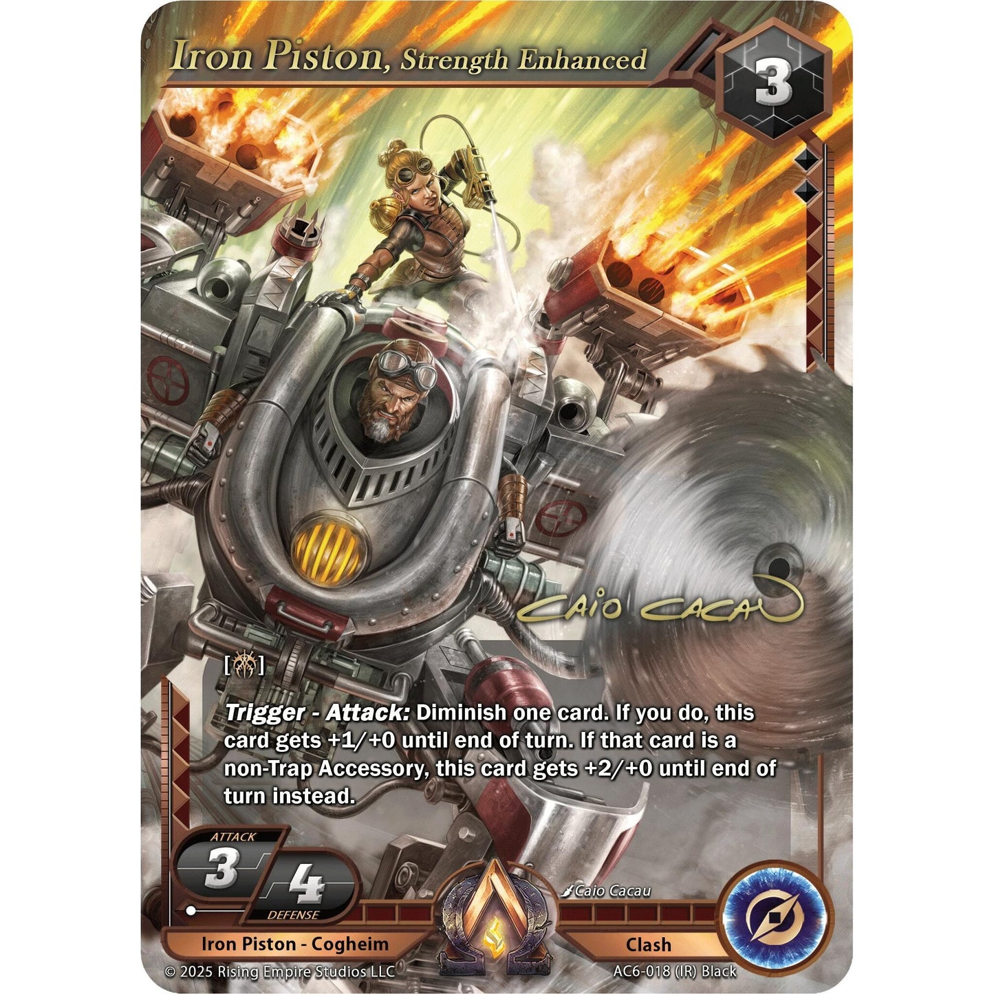 Image for Iron Piston, Strength Enhanced (Iconic Rare) (AC6-018) (AC06) - Alpha Clash