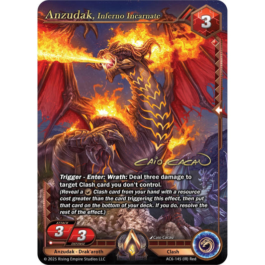 Image for Anzudak, Inferno Incarnate (Iconic Rare) (AC6-145) (AC06) - Alpha Clash