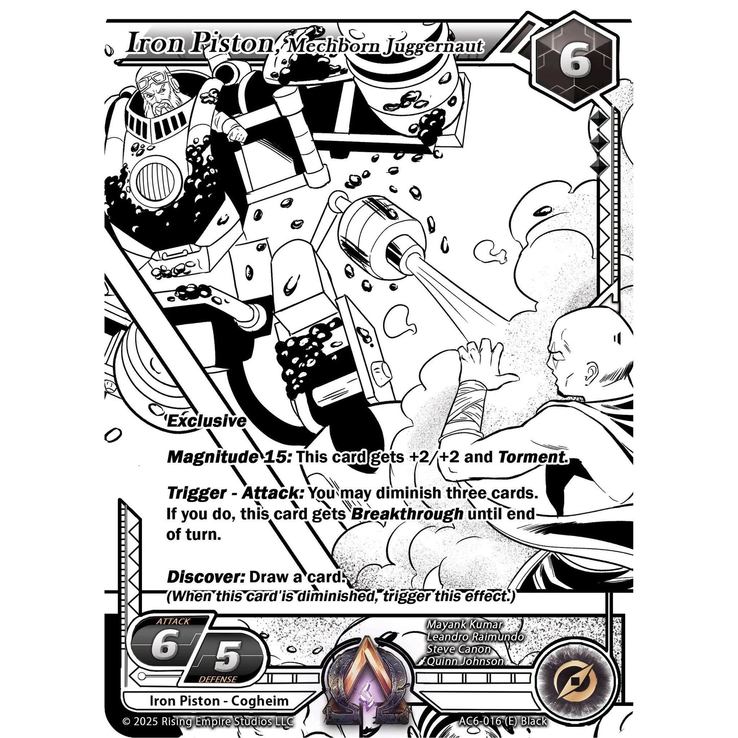 Image for Iron Piston, Mechborn Juggernaut (Ink) (AC6-016) (AC06) - Alpha Clash
