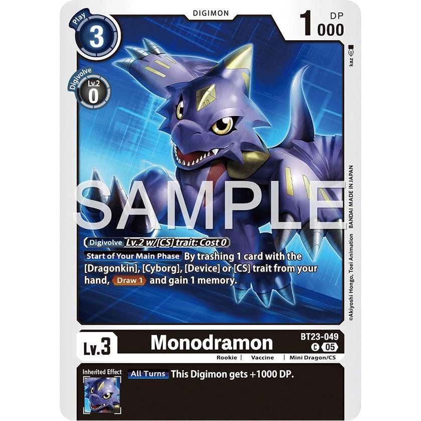 Image for Monochromon (BT23-049 C) (BT-23) - Digimon Card Game