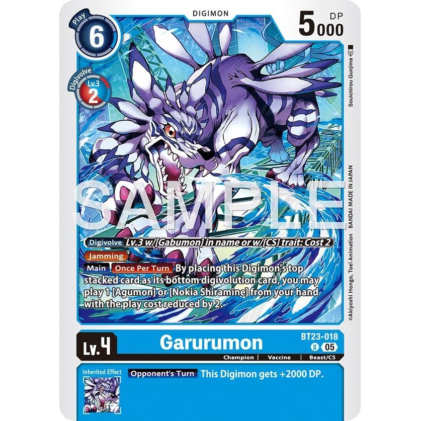 Image for Garurumon (BT23-018 U) (BT-23) - Digimon Card Game