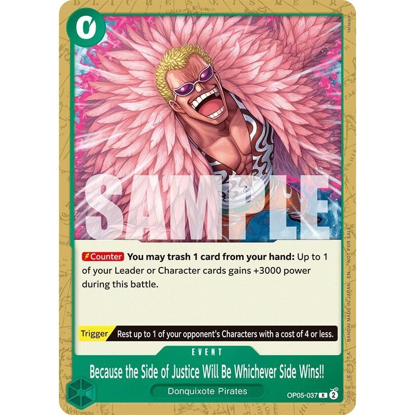 Image for Because the Side of Justice Will Be Whichever Side Wins!! (Tournament Pack 2025 Vol. 4) (OP05-037) (OP-PR) - One Piece Card Game