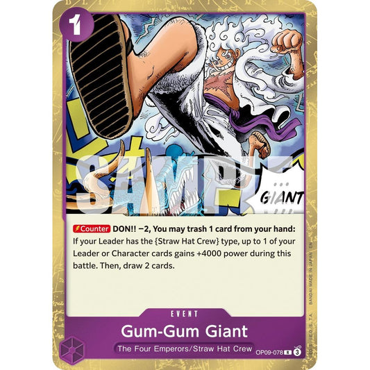 Image for Gum-Gum Giant (Reprint) (OP09-078) (PRB-02) - One Piece Card Game