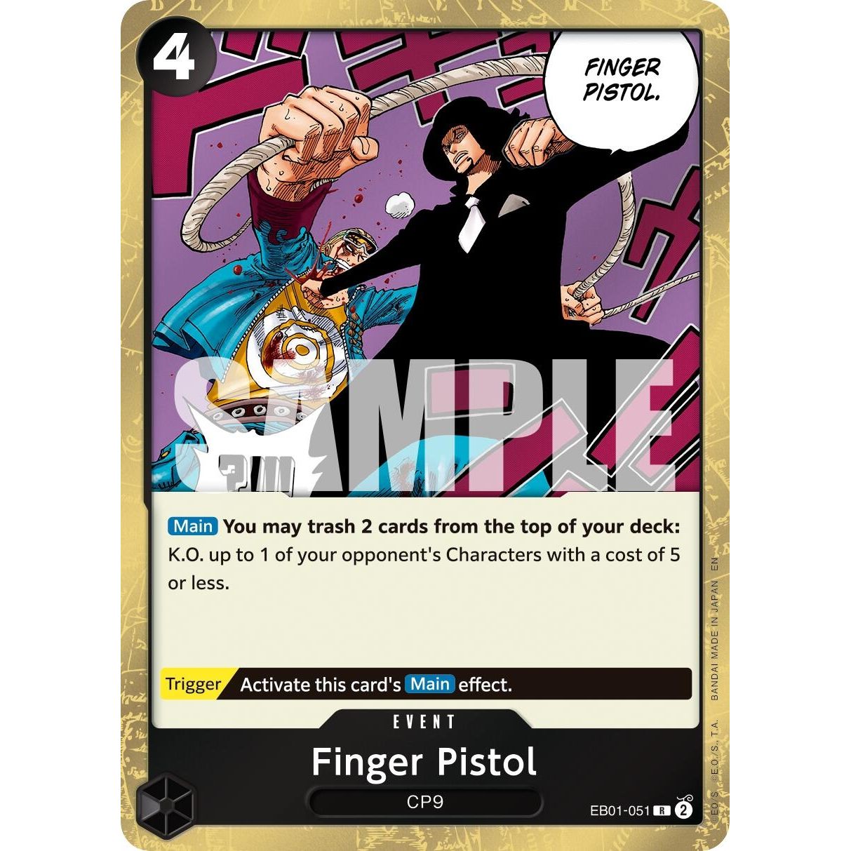 Image for Finger Pistol (Reprint) (EB01-051) (PRB-02) - One Piece Card Game