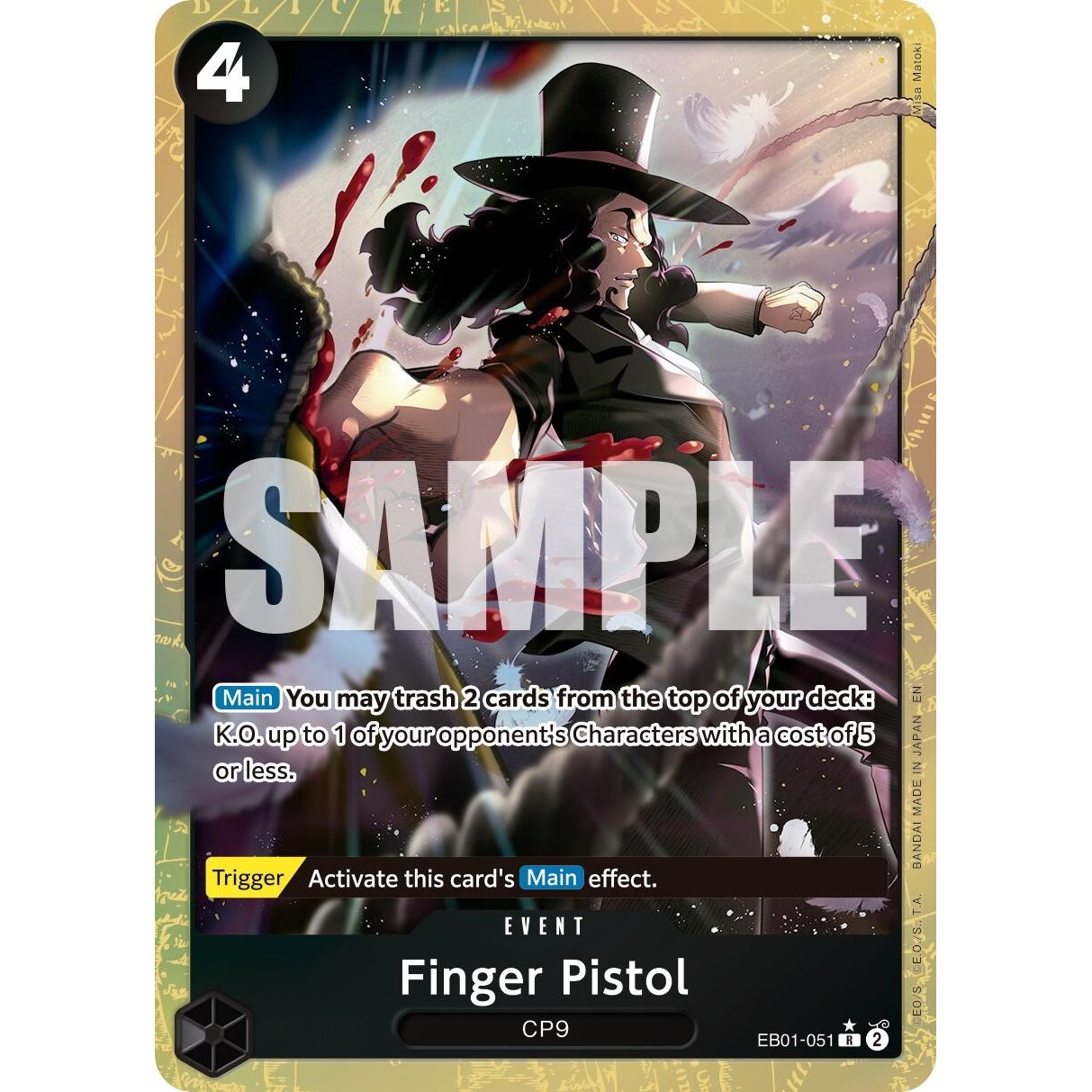 Image for Finger Pistol (Alternate Art) (EB01-051) (PRB-02) - One Piece Card Game