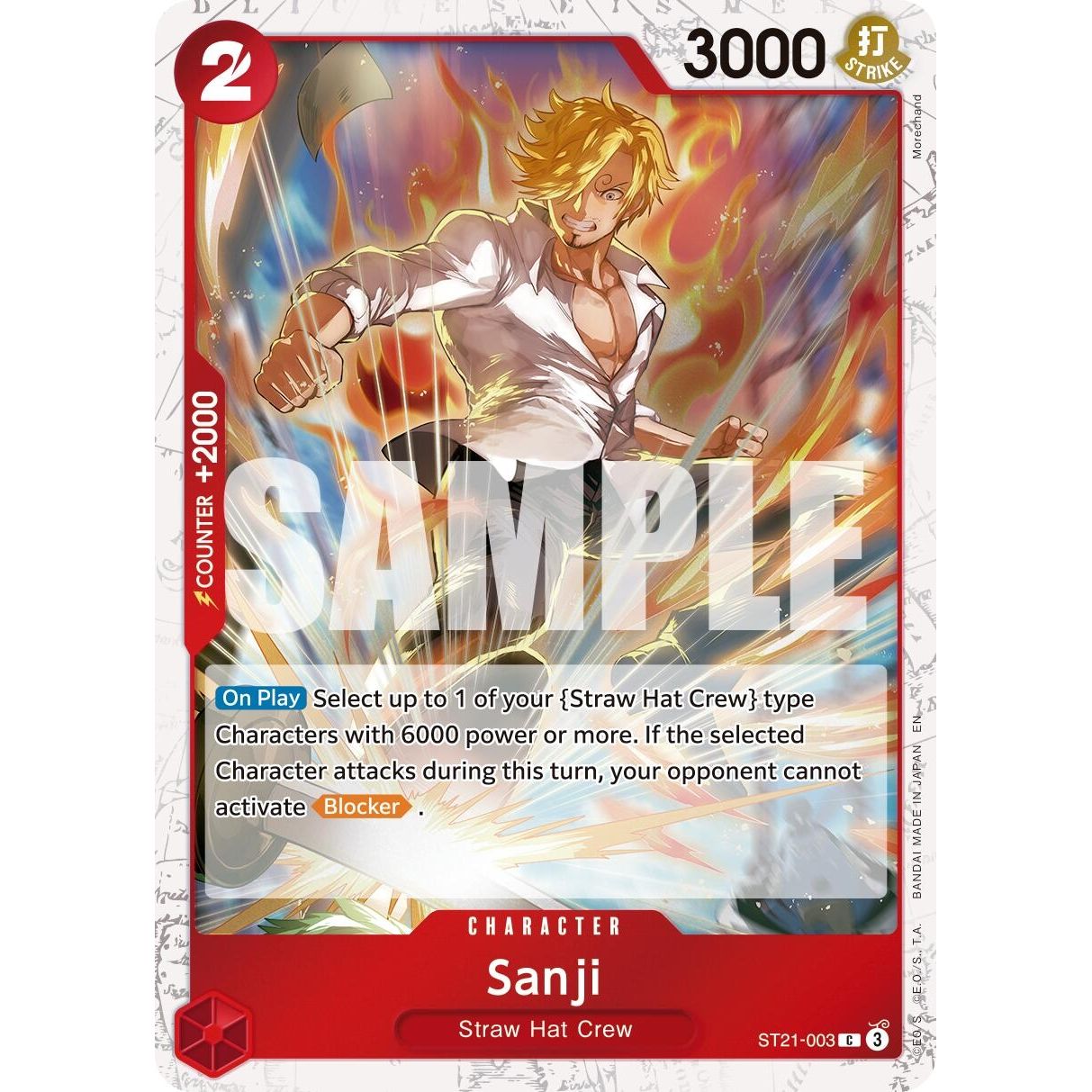 Image for Sanji - ST21-003 (Pirate Foil) (ST21-003) (PRB-02) - One Piece Card Game