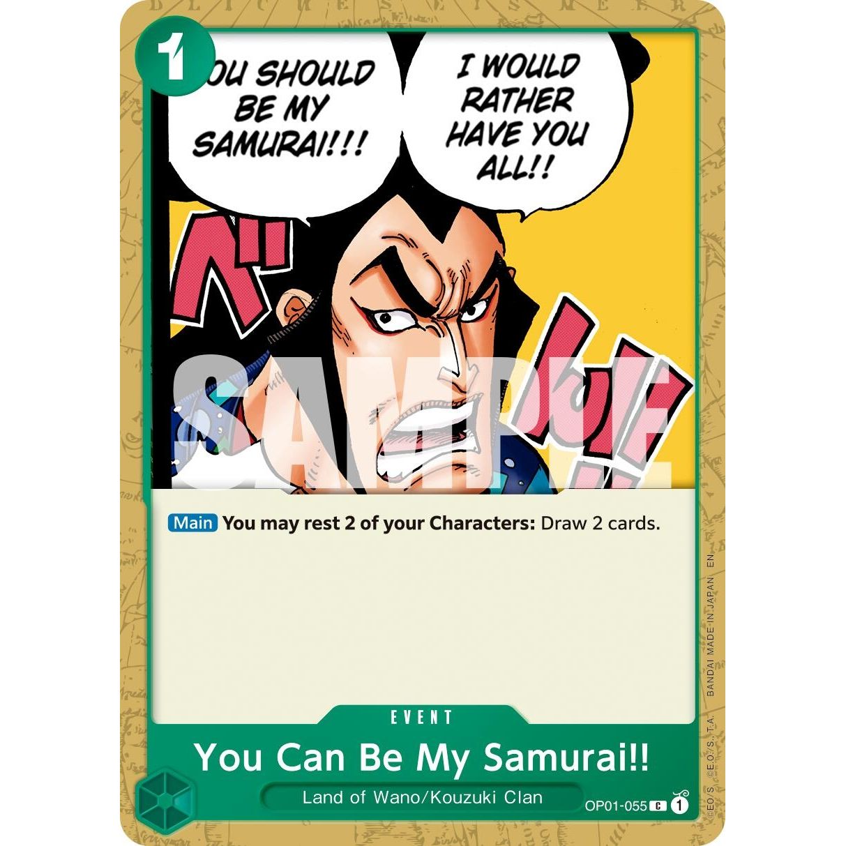 Image for You Can Be My Samurai!! (Reprint) (OP01-055) (PRB-02) - One Piece Card Game