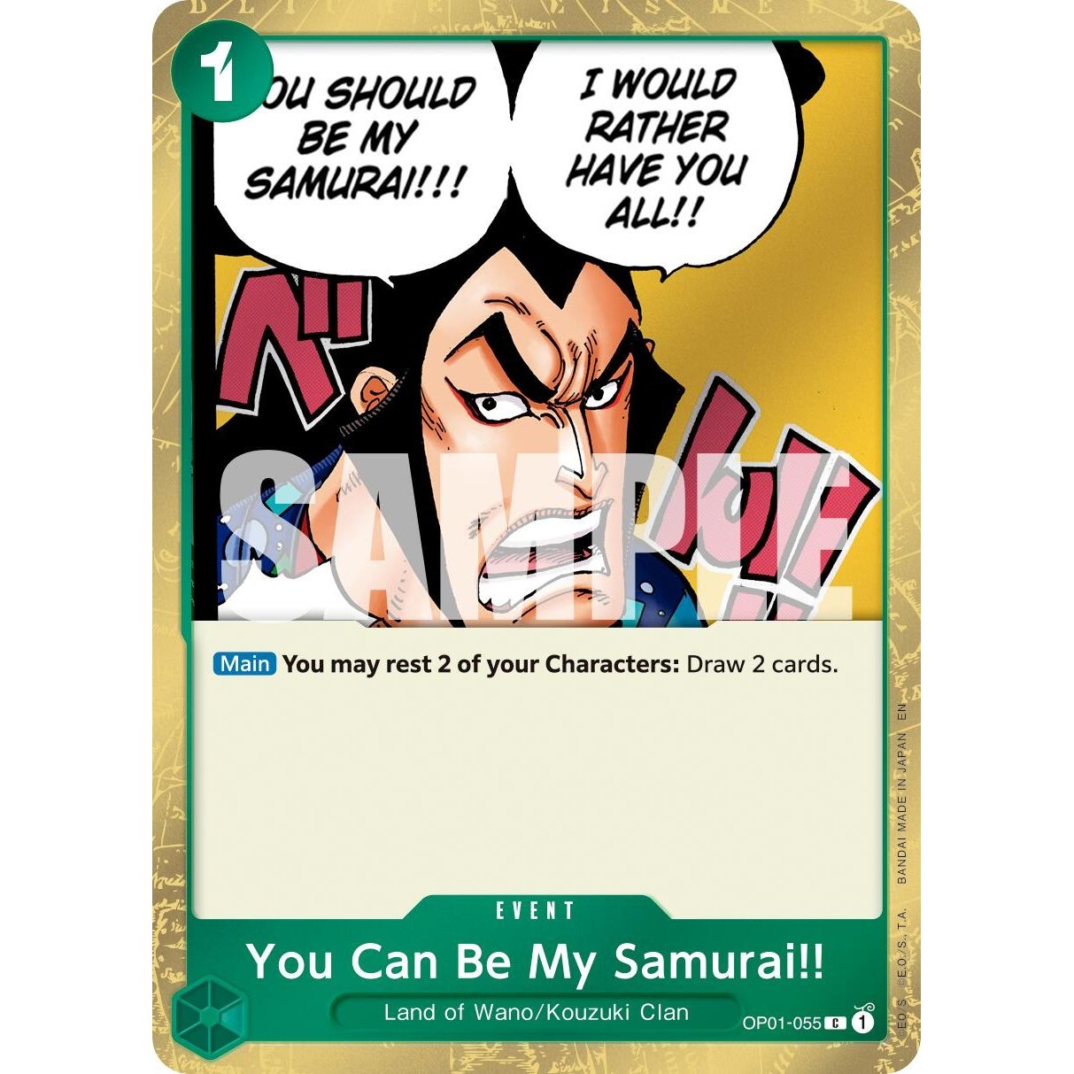 Image for You Can Be My Samurai!! (Pirate Foil) (OP01-055) (PRB-02) - One Piece Card Game