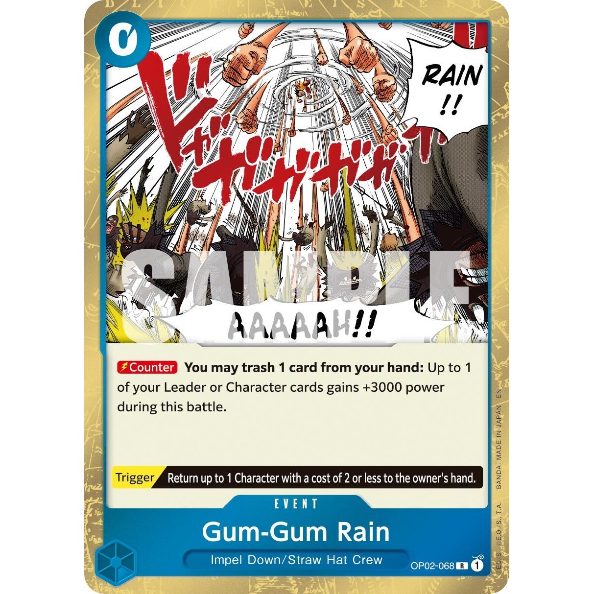 Image for Gum-Gum Rain (Reprint) (OP02-068) (PRB-02) - One Piece Card Game