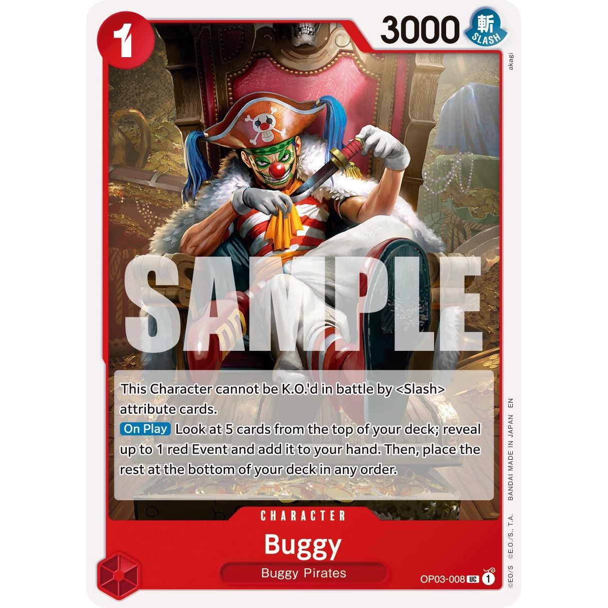 Image for Buggy - OP03-008 (Reprint) (OP03-008) (PRB-02) - One Piece Card Game