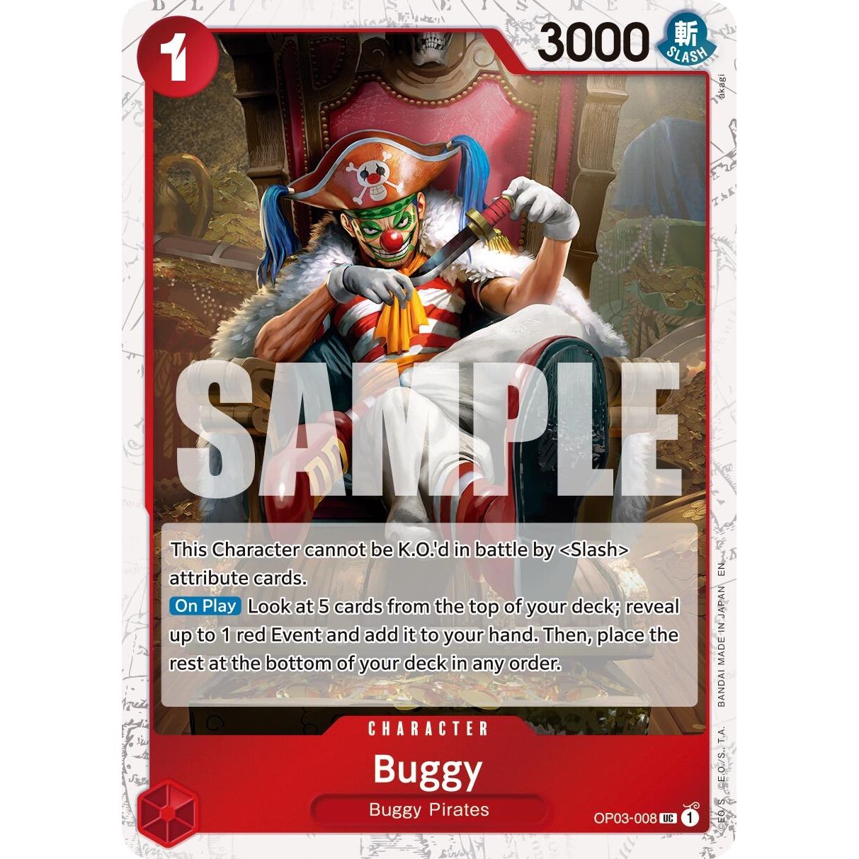 Image for Buggy - OP03-008 (Pirate Foil) (OP03-008) (PRB-02) - One Piece Card Game