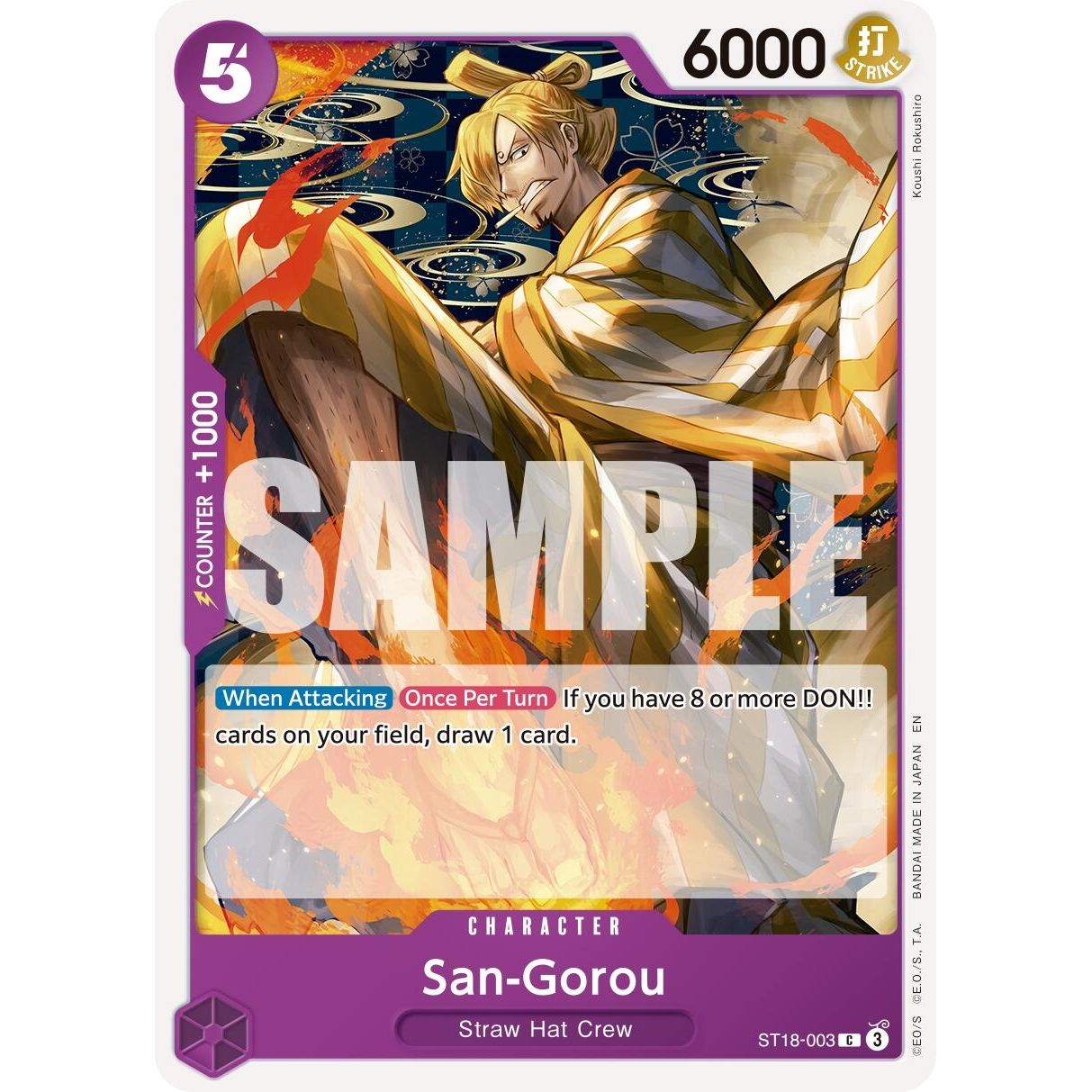 Image for San-Gorou (Reprint) (ST18-003) (PRB-02) - One Piece Card Game