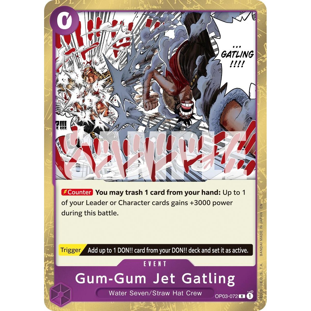 Image for Gum-Gum Jet Gatling (Reprint) (OP03-072) (PRB-02) - One Piece Card Game