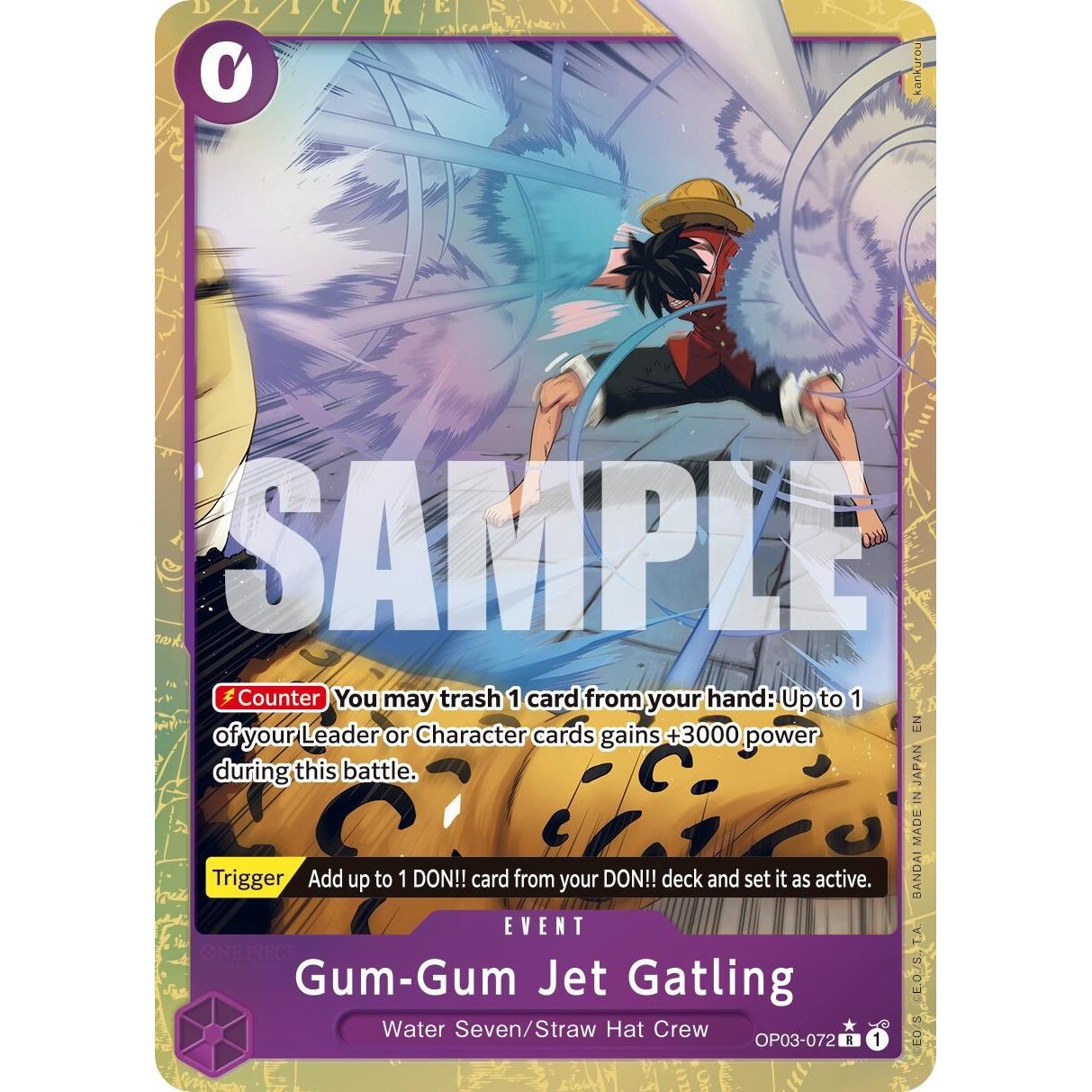 Image for Gum-Gum Jet Gatling (Alternate Art) (OP03-072) (PRB-02) - One Piece Card Game