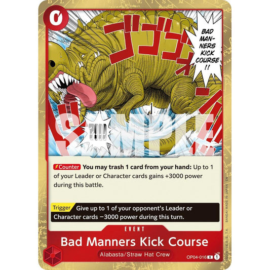 Image for Bad Manners Kick Course (Reprint) (OP04-016) (PRB-02) - One Piece Card Game