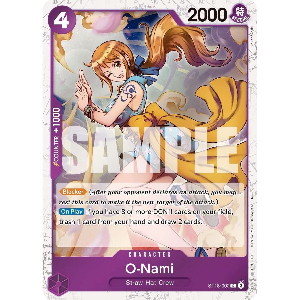 Image for O-Nami (Pirate Foil) (ST18-002) (PRB-02) - One Piece Card Game