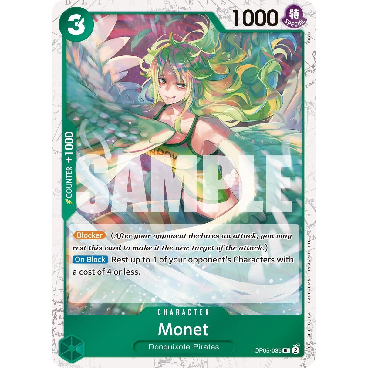 Image for Monet (Pirate Foil) (OP05-036) (PRB-02) - One Piece Card Game