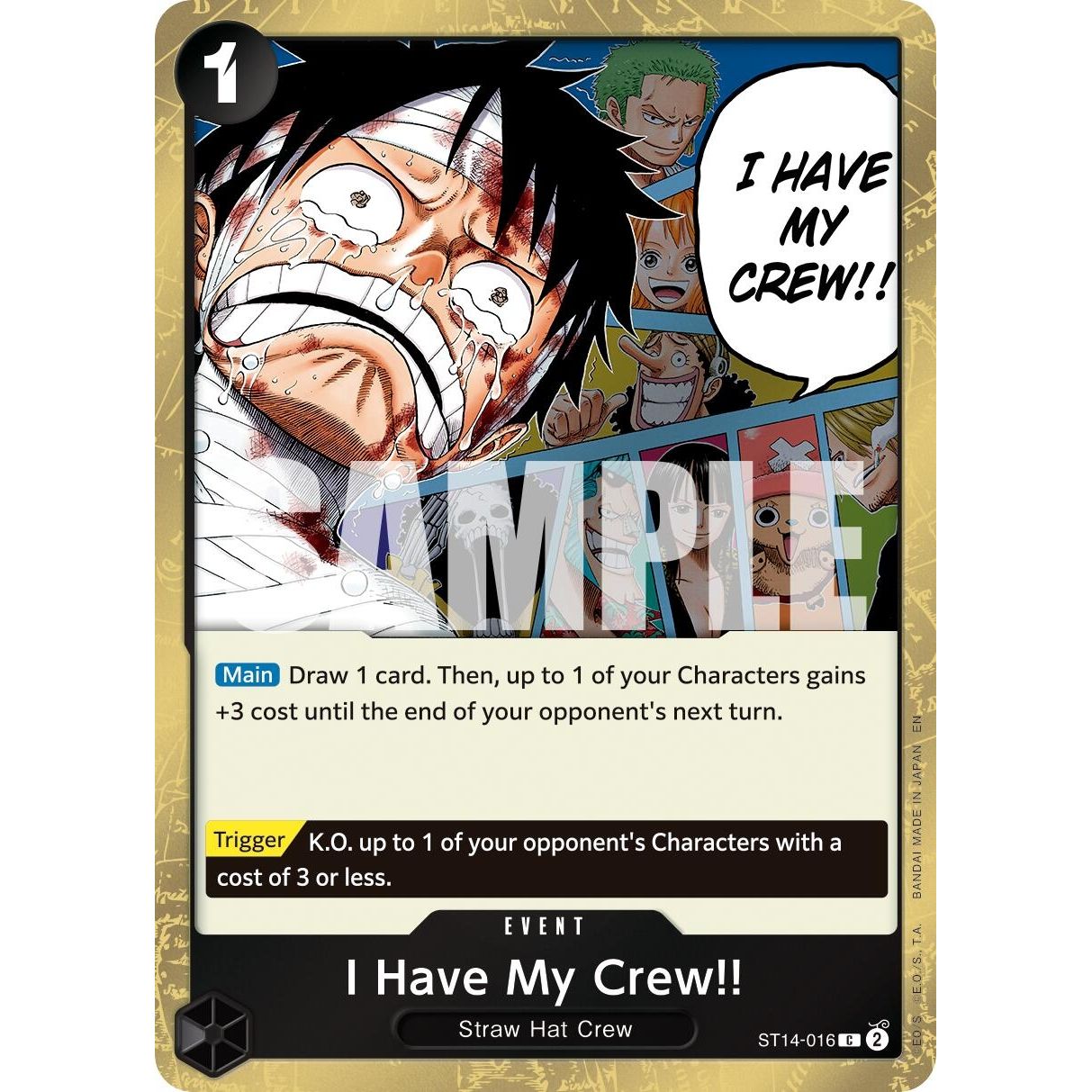 Image for I Have My Crew!! (Pirate Foil) (ST14-016) (PRB-02) - One Piece Card Game
