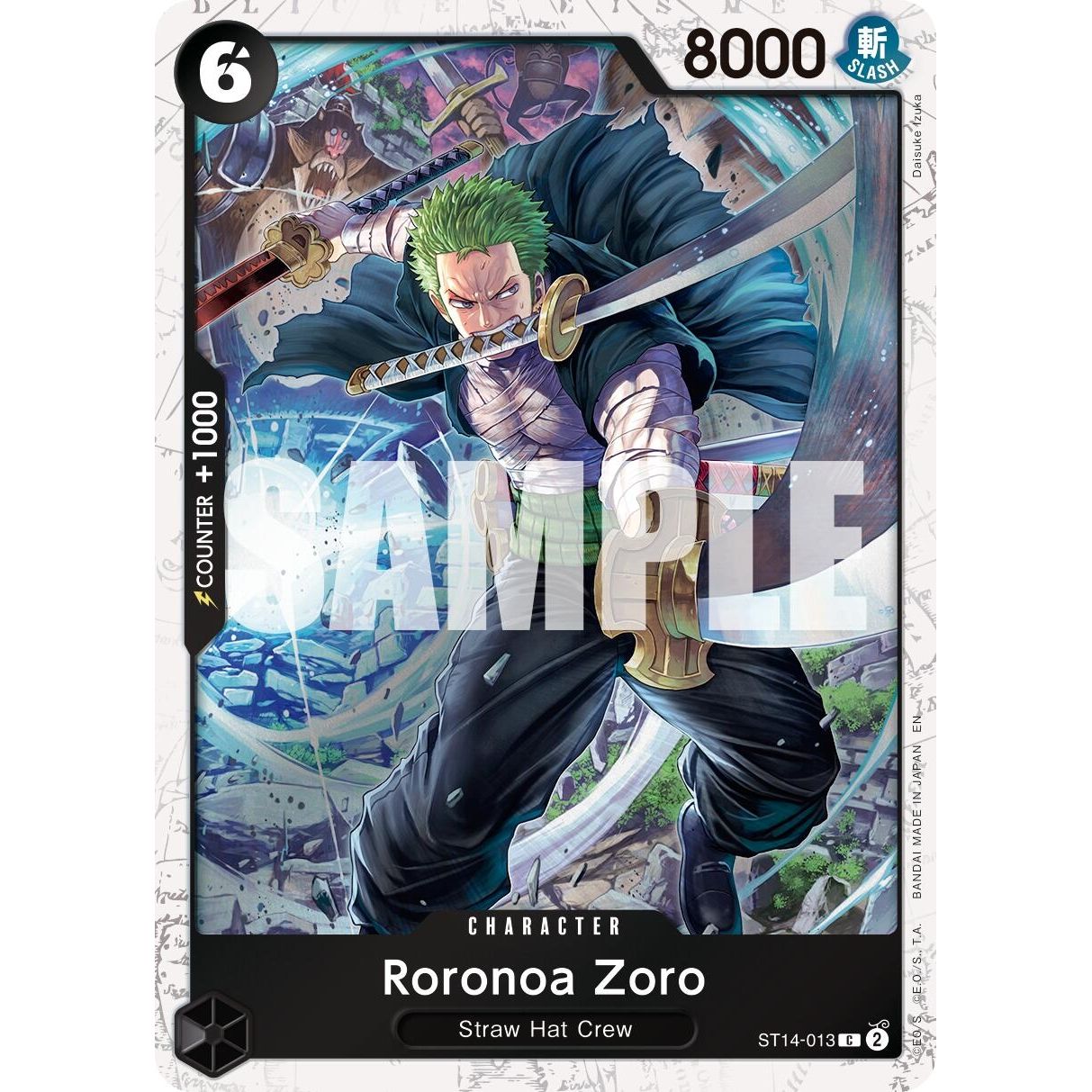 Image for Roronoa Zoro - ST14-013 (Pirate Foil) (ST14-013) (PRB-02) - One Piece Card Game