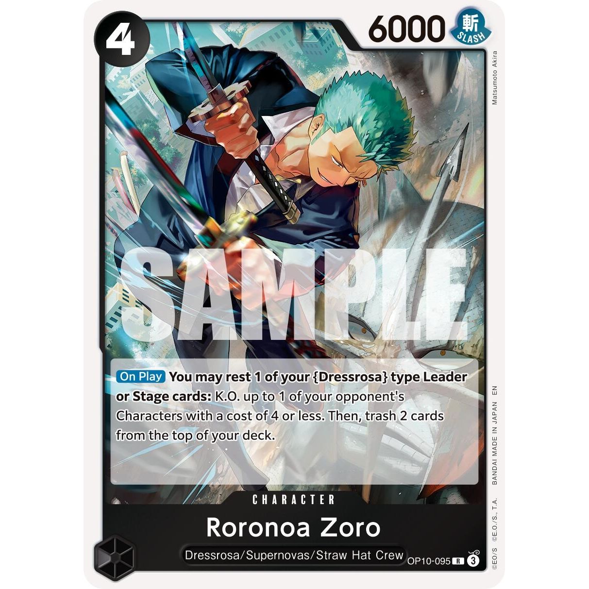 Image for Roronoa Zoro - OP10-095 (Reprint) (OP10-095) (PRB-02) - One Piece Card Game