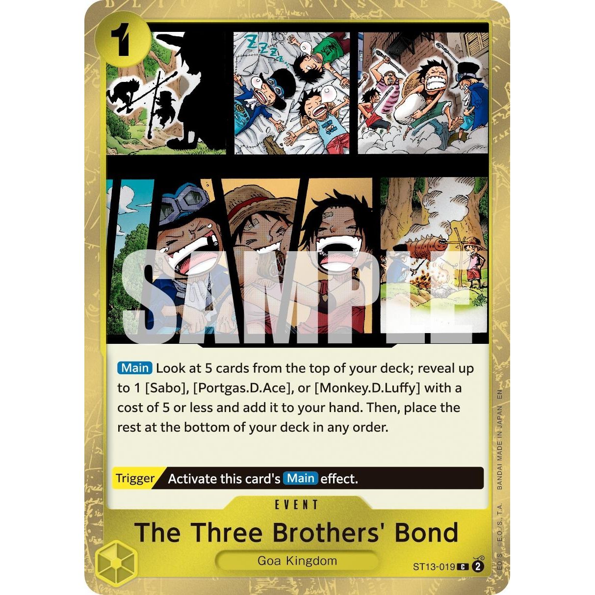Image for The Three Brothers' Bond (Pirate Foil) (ST13-019) (PRB-02) - One Piece Card Game