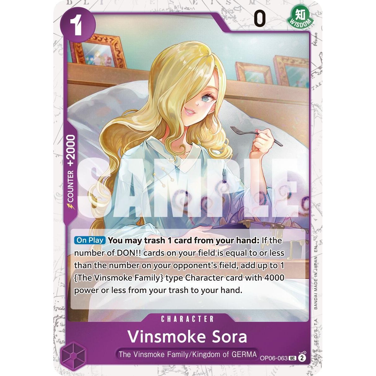 Image for Vinsmoke Sora (Pirate Foil) (OP06-063) (PRB-02) - One Piece Card Game